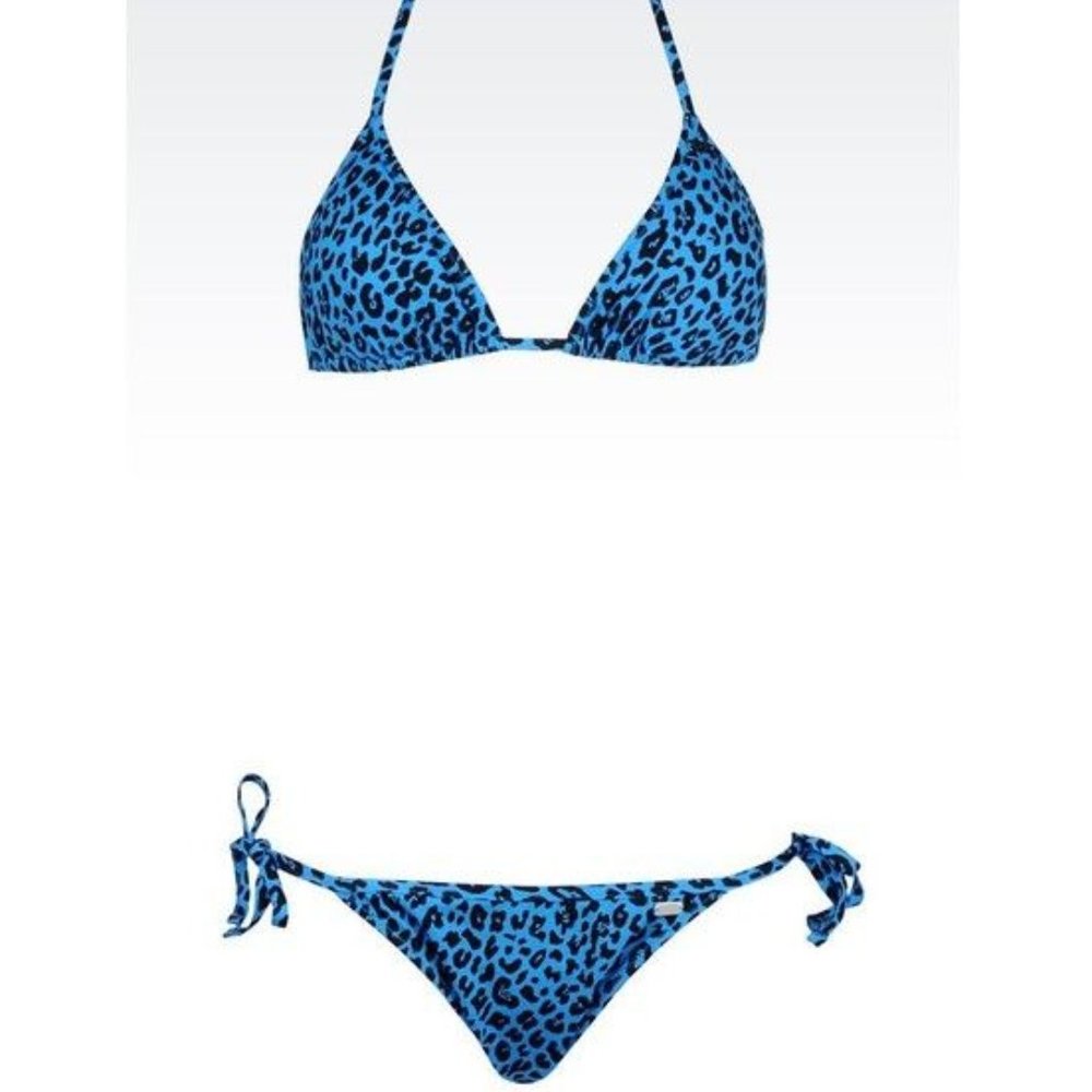 NWOT! Triangl Blue Cheetah Swimsuit Set